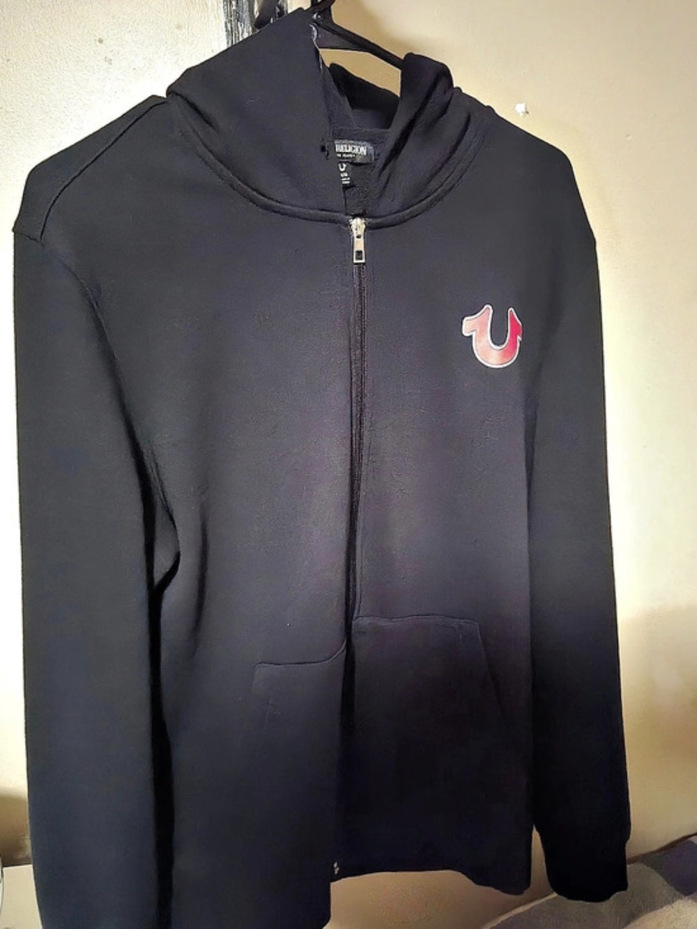 True Religion True Horseshoe Zip Hoodie Black Zip Front Jacket